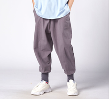 將圖片載入圖庫檢視器 日系棉麻鬆緊大碼風男式
